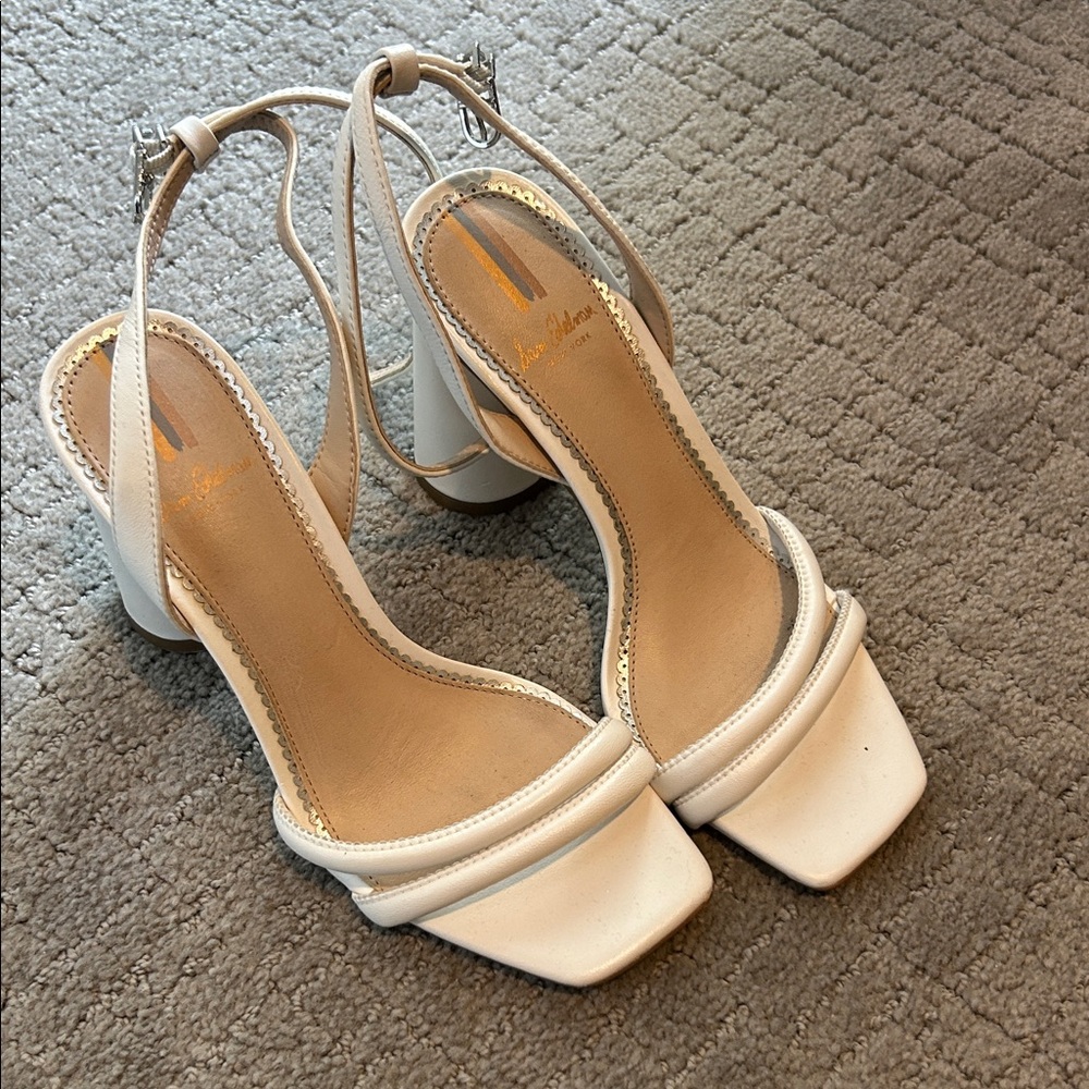 Sam Edelman Cream Heeled Sandals